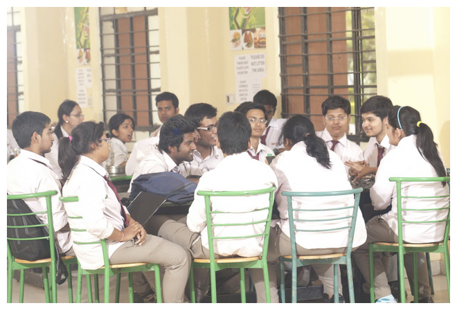 Students at the campus canteen