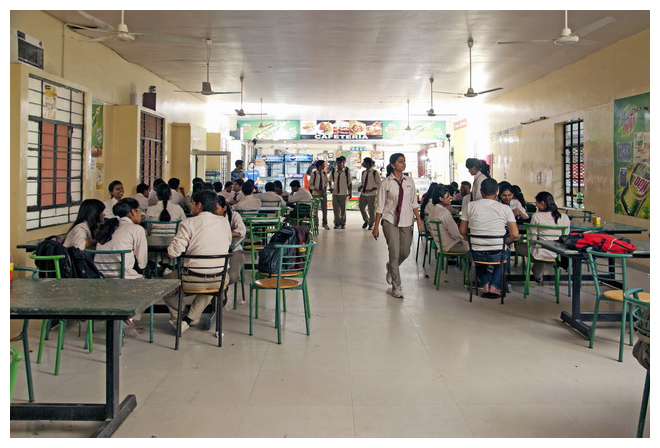 Students at the campus canteen