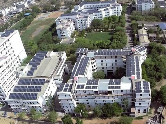 The solar power plant at SKIT Jaipur