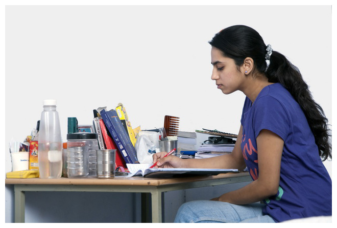 A hostel room at SKIT Jaipur