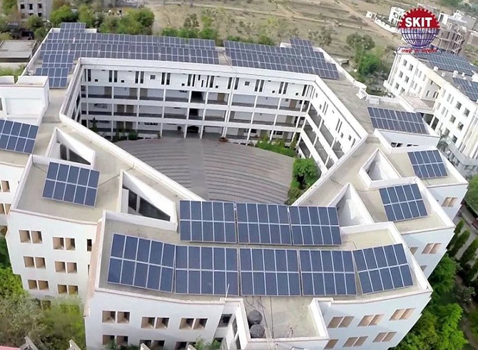 The solar power plant at SKIT Jaipur